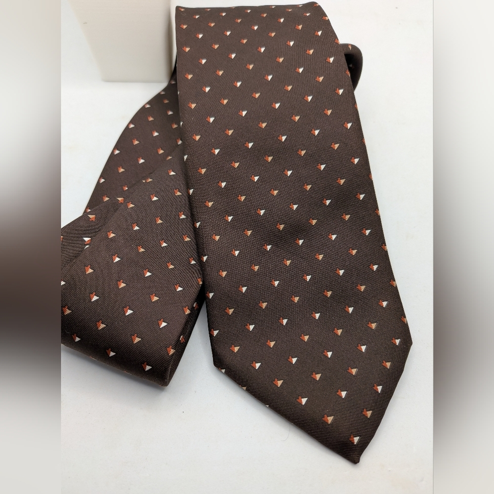Etienne Aigner Brown‎ Patterned Men's Tie